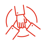Three hands icon